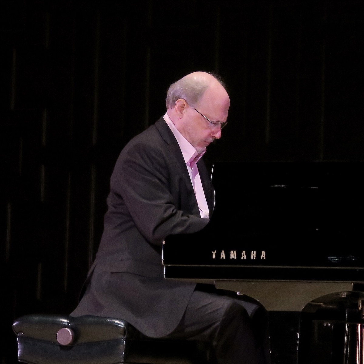 Marc-André Hamelin performing on a Yamaha grand piano.